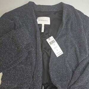 BCBGENERATION‎ Women's Medium Black Metallic Knit Cardigan Sweater NWT -1816